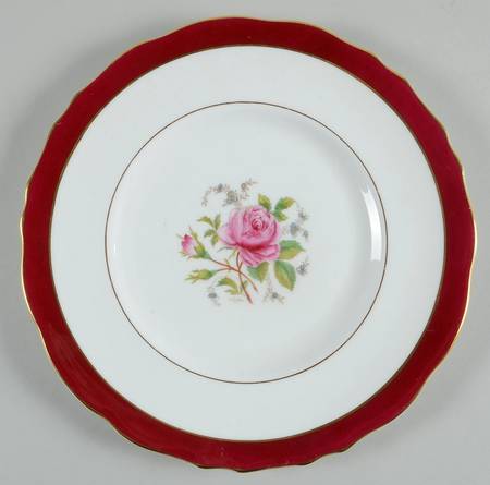 Miniver Rose Burgundy by Royal Cauldon