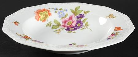 Rosenthal - Continental Flowers (Maria Stamp) Rim Soup Bowl