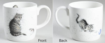 Wrendale Designs Cat and A Mouse 14 fl. oz. Mug, Cat & Mouse