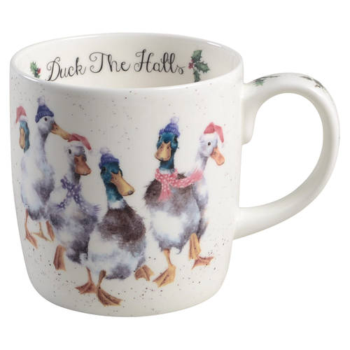 Wrendale Designs Duck The Halls 14 fl. oz. Mug, Duck