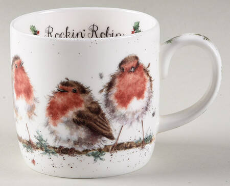 Wrendale Designs Rockin Robins Fine Bone China Mug