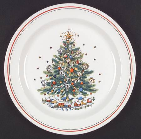 Christmas Eve (Earthenware, Red, Gold) by Salem