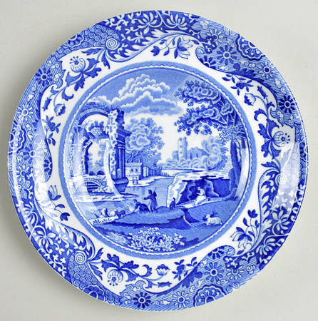 Spode Blue Italian Saucer for Oversized Cup