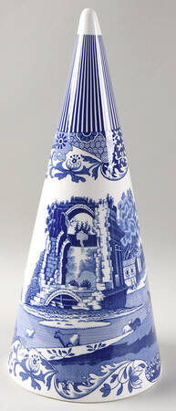 Spode Blue Italian Coned Shaped Topiary - Blue