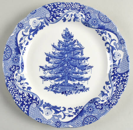 Spode Blue Italian Christmas Dinner Plate