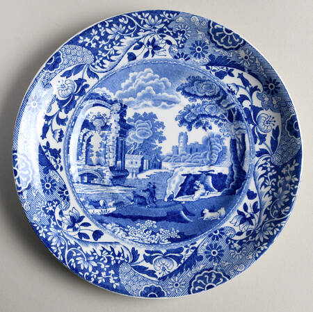 Spode Blue Italian (Older) Saucer for Cream Soup Bowl