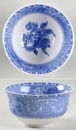 Spode Camilla Blue (Earthenware, Scalloped) Open Sugar Bowl