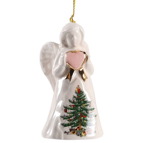 Spode Christmas Tree Ornaments Angel With Heart - With Box