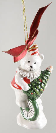Spode Christmas Tree Ornaments Carnival Bear - Boxed