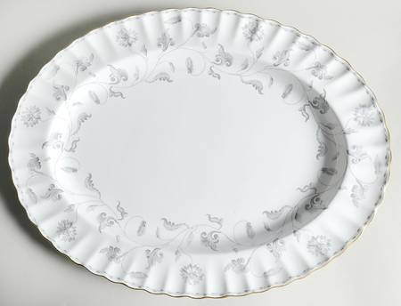 Spode Colonel Gray (Gold Trim) 18" Oval Serving Platter