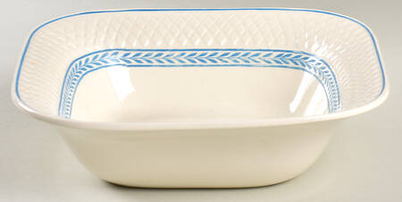 Spode Elaine Blue (1290, Mansard) 8" Square Vegetable Bowl