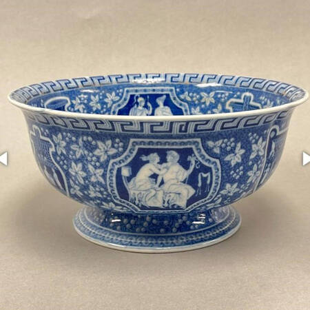 Spode Greek Blue 10" Large Salad Serving Bowl