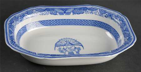 Spode Heritage Blue 9" Oval Vegetable Bowl