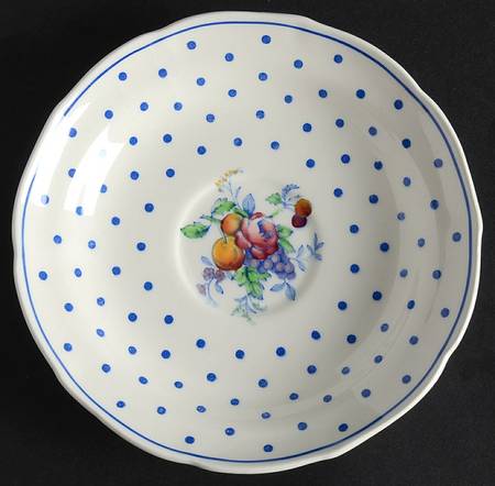 Spode Polka Dot Blue Saucer