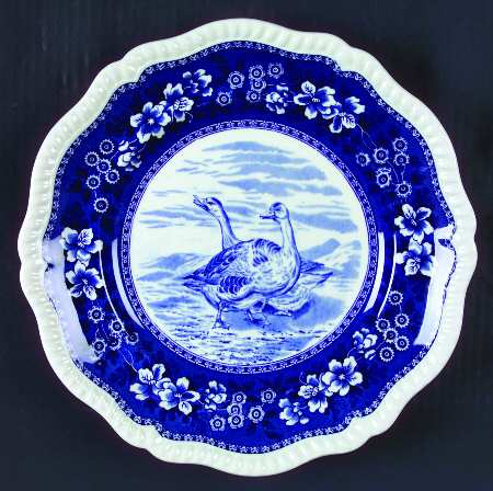 Spode Tower Blue (Game Bird In Center) Dinner Plate