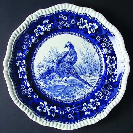 Spode Tower Blue (Game Bird In Center) Dinner Plate