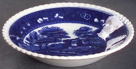Spode Tower Blue (No #,Older, Gadroon) Fruit/Dessert (Sauce) Bowl
