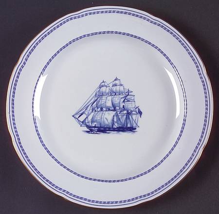 Spode Trade Winds Blue Salad Plate