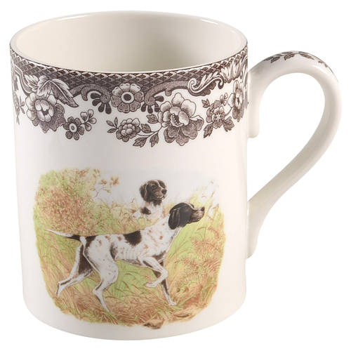 Woodland 16 oz Mug, Flat Coated Pointer
