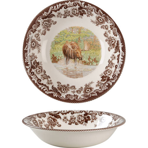 Spode Woodland Majestic Moose Ascot Cereal Bowl