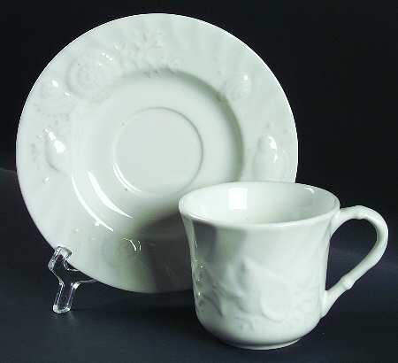 Studio Nova Coral Sea White Flat Cup & Saucer Set