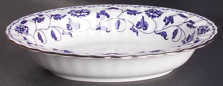 Spode Colonel Blue 9" Oval Vegetable Bowl