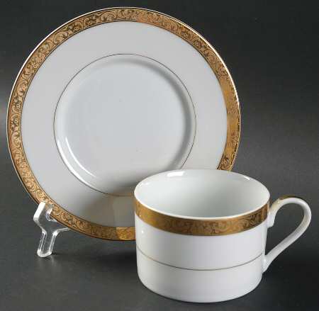 Sango Radiance Flat Cup & Saucer Set