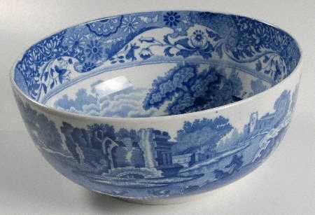 Spode Blue Italian (Older) 8" Salad Serving Bowl