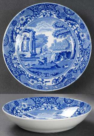 Spode Blue Italian (Older) Coupe Cereal Bowl