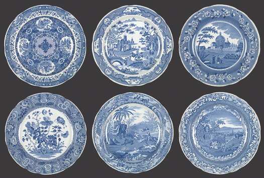 Spode Engraver's Archive Collection (Set of 6 Motif 1-6) Dinner Plate