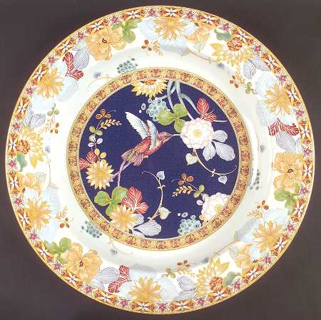 Spode Java 15" Rose Dish (Round Deep Platter)