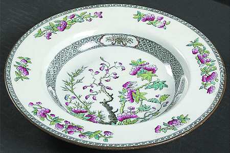 Indian Tree (Smooth, Green Trim) by Spode