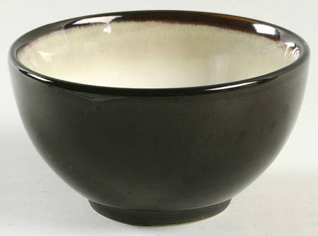Sango Nova Black (Newer, Grayish White Center) Condiment Bowl