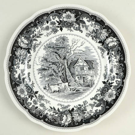 Williamsburg Country Scenes Black by Spode