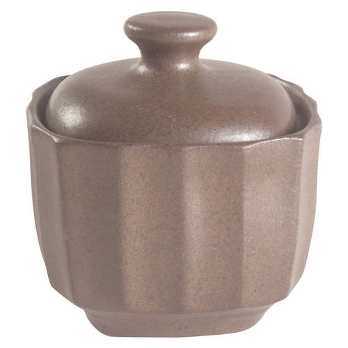 Sango Contrast Brown Sugar Bowl & Lid
