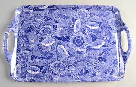 Spode Sunflower (Blue Room Sunflower) 18" Handled Melamine Tray