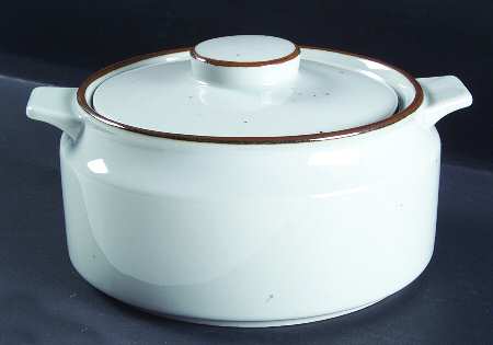 Trend Pacific Earthstone Rust Brown 1.5 Qt Round Covered Casserole
