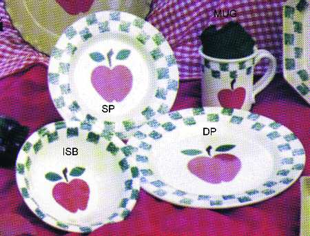 Country Apple White (Made in Mold) by Three Rivers