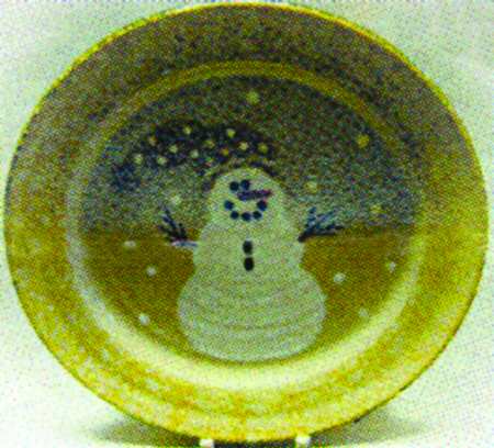 Toboggan Snowman Mustard (Yellow) by Three Rivers