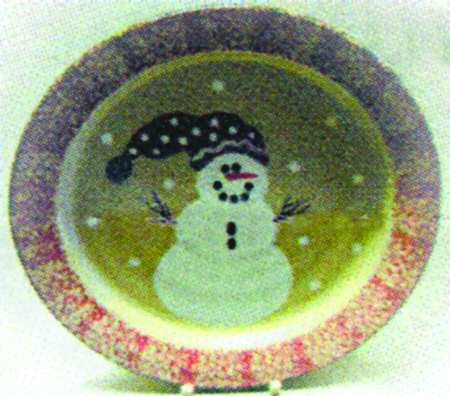 Toboggan Snowman Red by Three Rivers