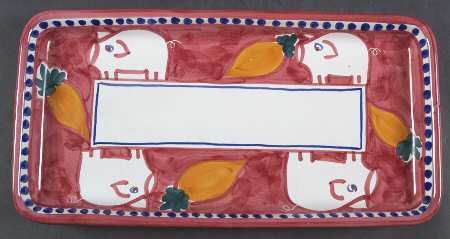 Vietri (Italy) Campagna Pig (Porco) 15" Rectangular Serving Platter