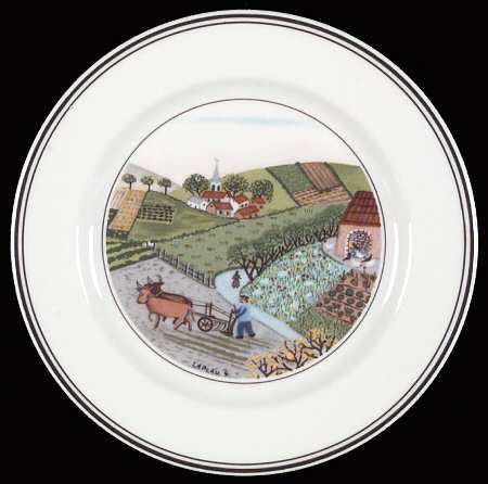 Villeroy & Boch Design Naif Bread & Butter Plate, Plowing