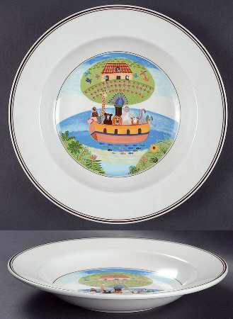 Villeroy & Boch Design Naif Rim Soup Bowl, Noah's Ark