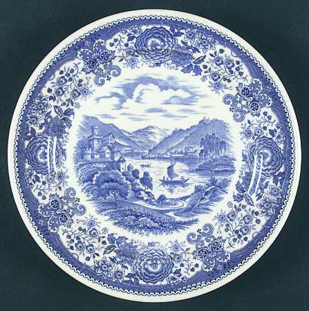 Burgenland Blue (Smooth, Green Backstamp) by Villeroy & Boch