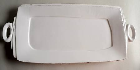 Vietri (Italy) Lastra White (Bright White Glaze) 16'' Rectangular Tray
