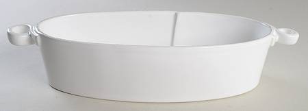 Vietri (Italy) Lastra White (Bright White Glaze) 15" Oval Baker
