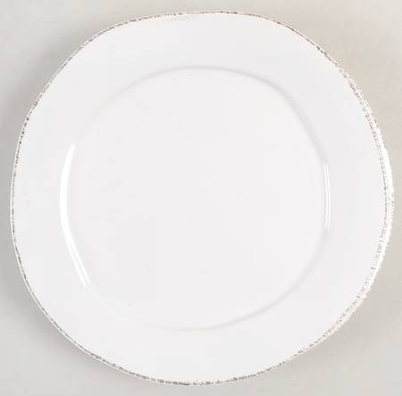 Vietri (Italy) Lastra White (Bright White Glaze) Canape Plate