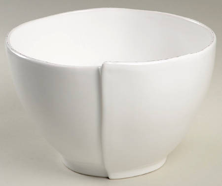 Vietri (Italy) Lastra White (Bright White Glaze) 8" Round Serving Bowl