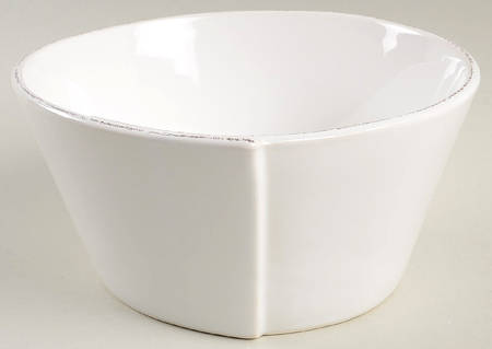 Vietri (Italy) Lastra White (Bright White Glaze) Coupe Cereal Bowl