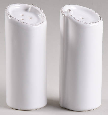 Vietri (Italy) Lastra White (Bright White Glaze) Salt & Pepper Set